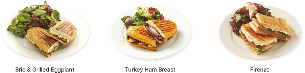 Brie&Grilled Eggplant, Turkey Ham Breast, Firenze